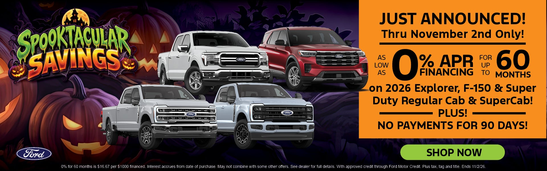 0% APR Financing for Up to 60 Months on select models