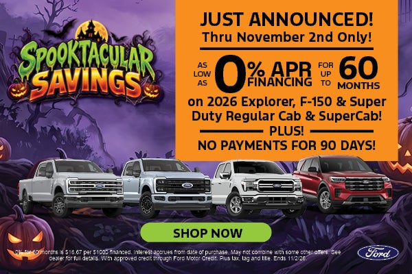 0% APR Financing for Up to 60 Months on select models